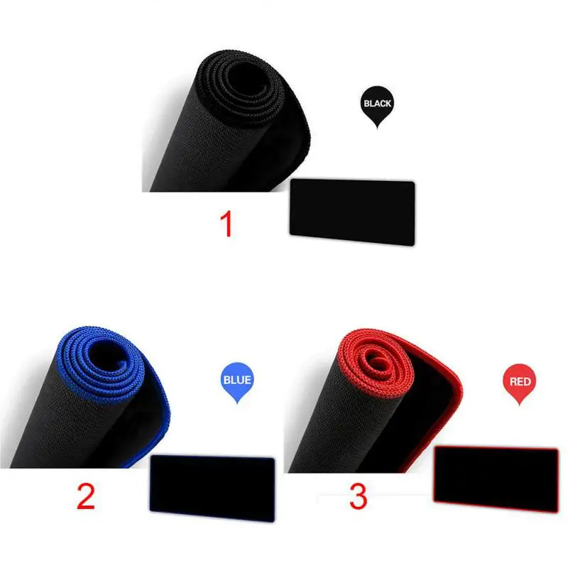  3 Colors Large Laptop Computer Cloth Gaming Mouse Pad Mat Solid Locking Edge Keyboard Mouse Pad for