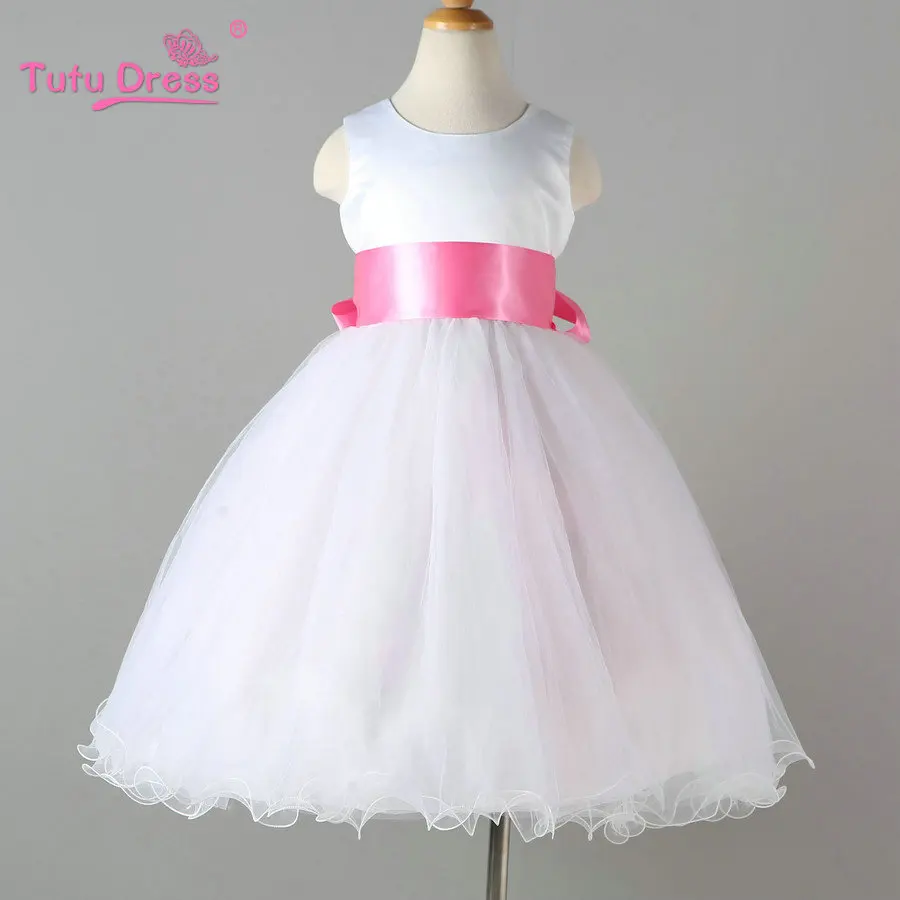 Платье с лепестками цветов для девочек; детское элегантное платье подружки невесты для малышей; пышное свадебное платье - Цвет: as photo