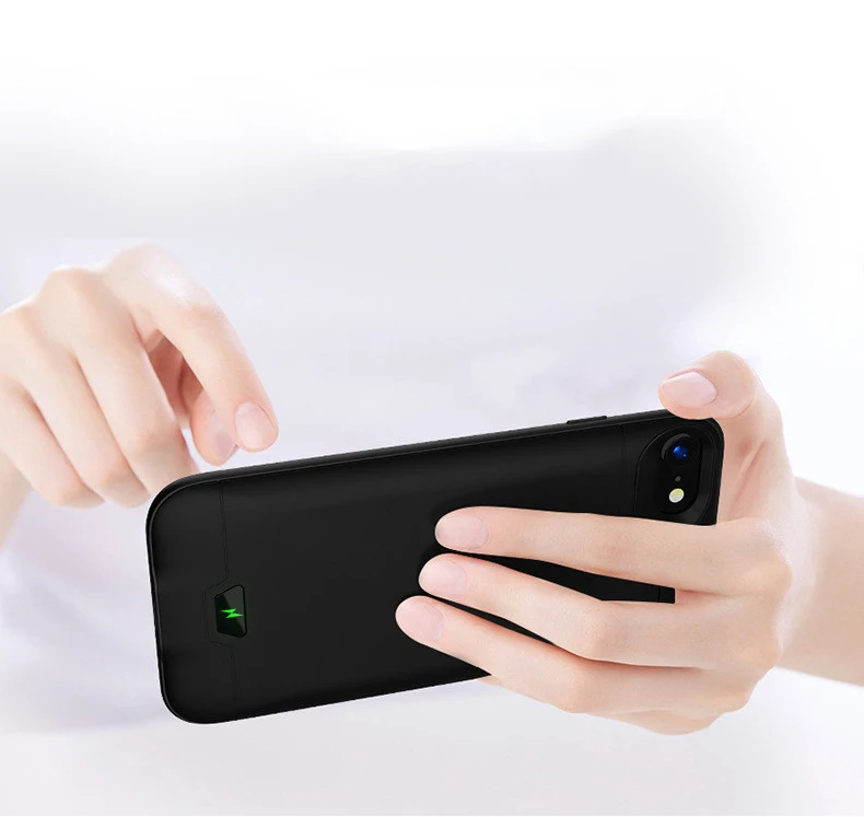 5000/8000 мАч запасной внешний аккумулятор чехол для iPhone 6 6S 7 8 Plus Тонкий Ультратонкий