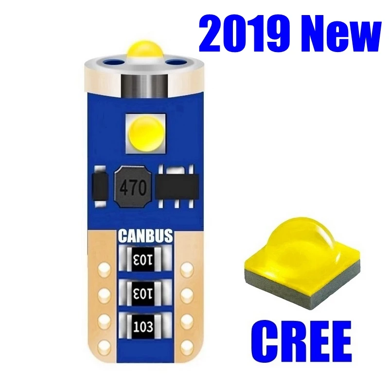 

T10 W5W WY5W High Quality Cree Chip LED Car Parking Light Source Canbus No Error Auto Reading Dome Lamp Wedge Tail Side Bulb