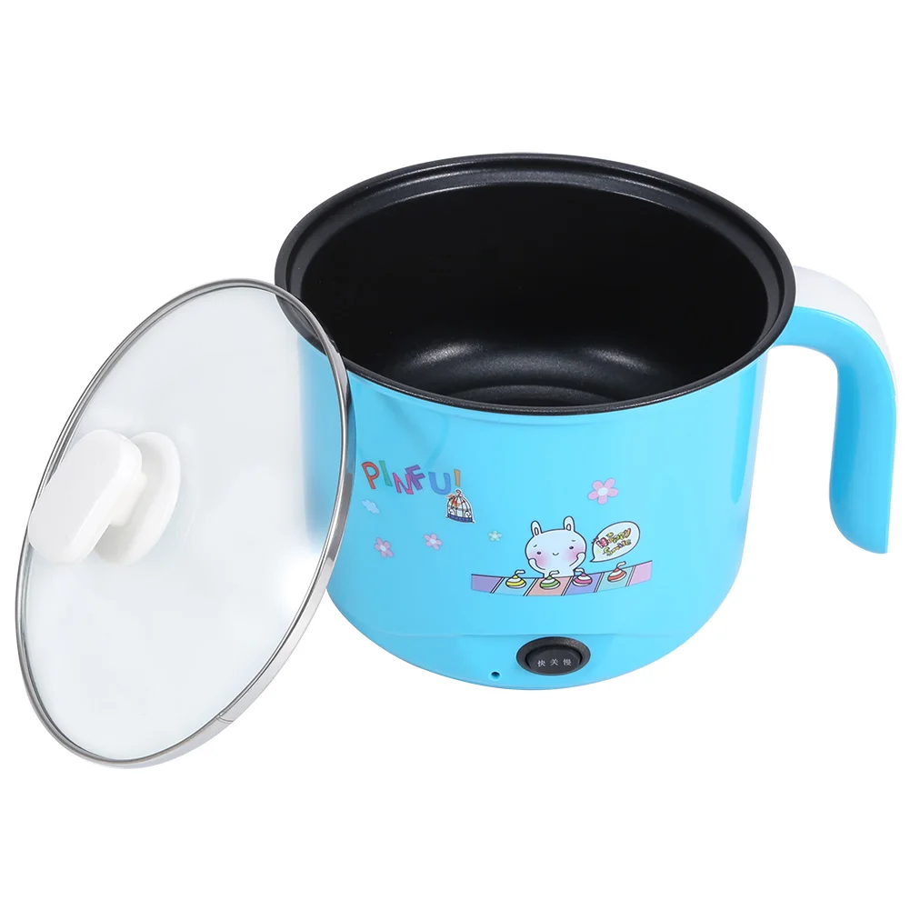 

1.8L Multifunction Electric Skillet Stainless Steel Hot pot noodles rice Cooker Steamed egg Soup pot MINI heating pan