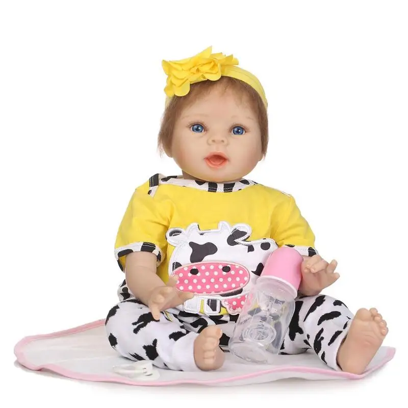 

NPK 56cm Cute Artificial Soft Silicone Simulation Reborn Baby Dolls Toys