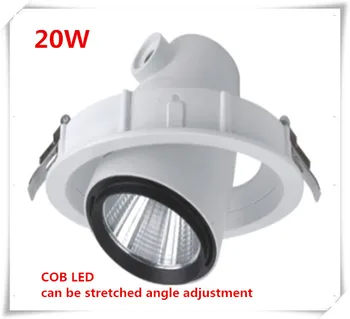 

10PCS Free shipping 20W Round COB LED lights trunk adjustable angle AC85V-265V
