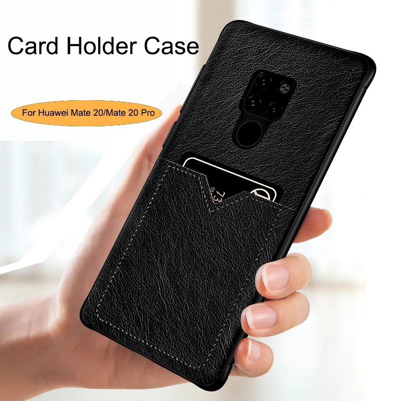 

Leather Card Holder Back Cover Case for Huawei Mate 20 Case 360 Shockproof Ultra Thin Capa for Huawei Mate 20 Pro Case Coque