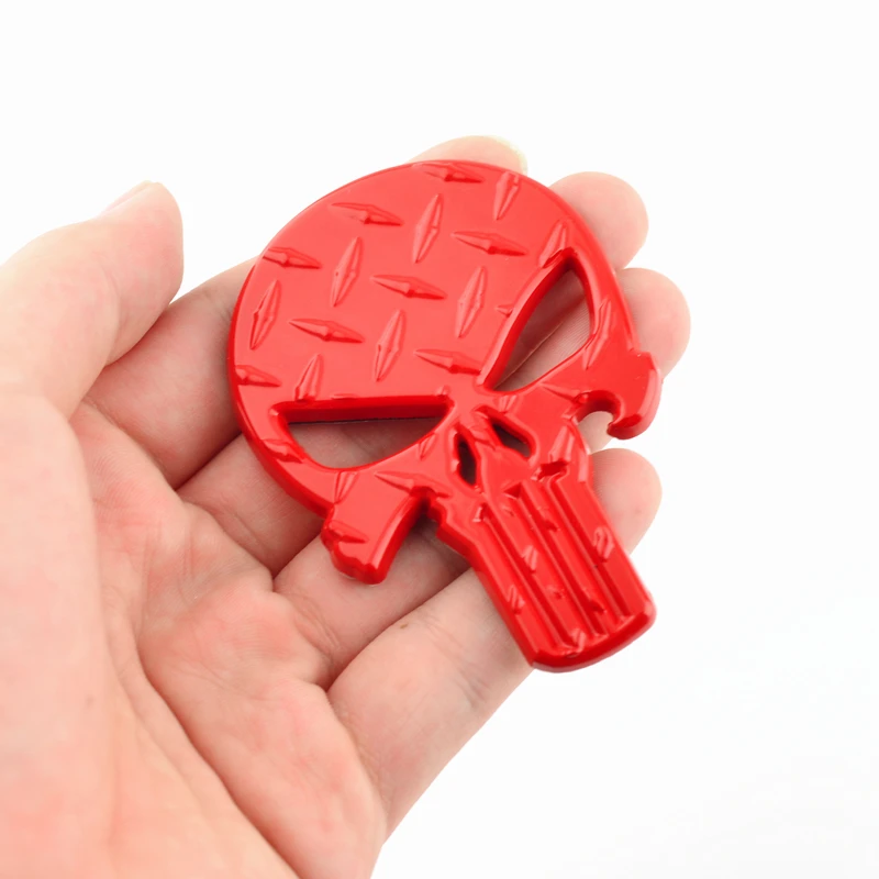Каратель 3D череп металлическая мотоциклетная наклейка топливный бак значок Автомобильный кузов украшение Эмблема Для Harley Chopper Honda Moto