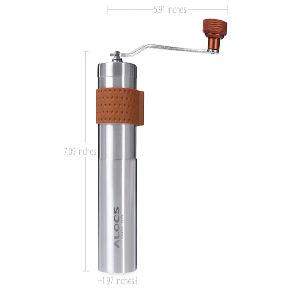 ALOCS Coffee Cup Outdoor Home Travel Handmade Coffee Mill Grinder Cup for Outdoor Fishing Hiking Cooking Camping Picnic BBQ etc