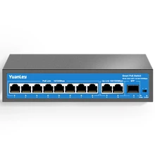 YuanLey 8 Port PoE Switch, 2 Uplink Gigabit Ethernet, 1 SFP Port, 120W 802.3af/at, Fanless Unmanaged Plug & Play PoE+ Switch цена YuanLey 8 Port PoE Switch, 2 Uplink Gigabit Ethernet, 1 SFP Port, 120W 802.3af/at, Fanless Unmanaged Plug & Play PoE+ Switch цены онлайн