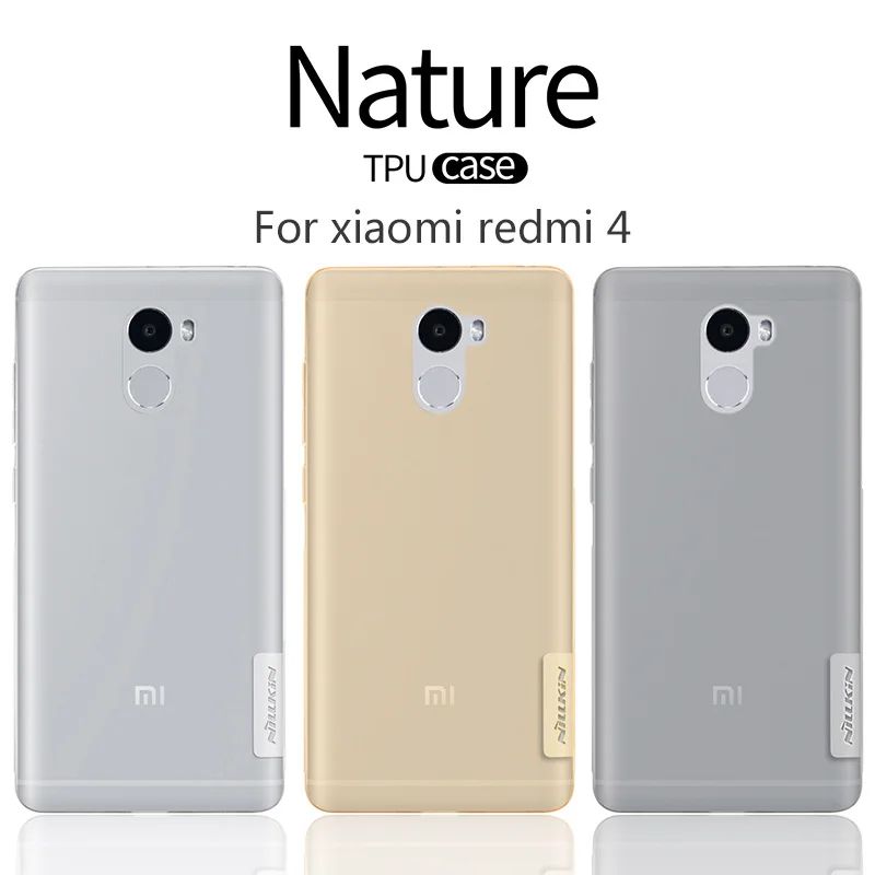 

for xiaomi redmi 4 case Nillkin nature Transparent Clear Soft silicon TPU Protector case cover for xiaomi redmi 4 5 inch