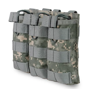 

Aolikes Tactical MOLLE Triple Open-Top Magazine Pouch FAST AK AR M4 FAMAS Mag Pouch 1000D Nylon Military Paintball Equipment