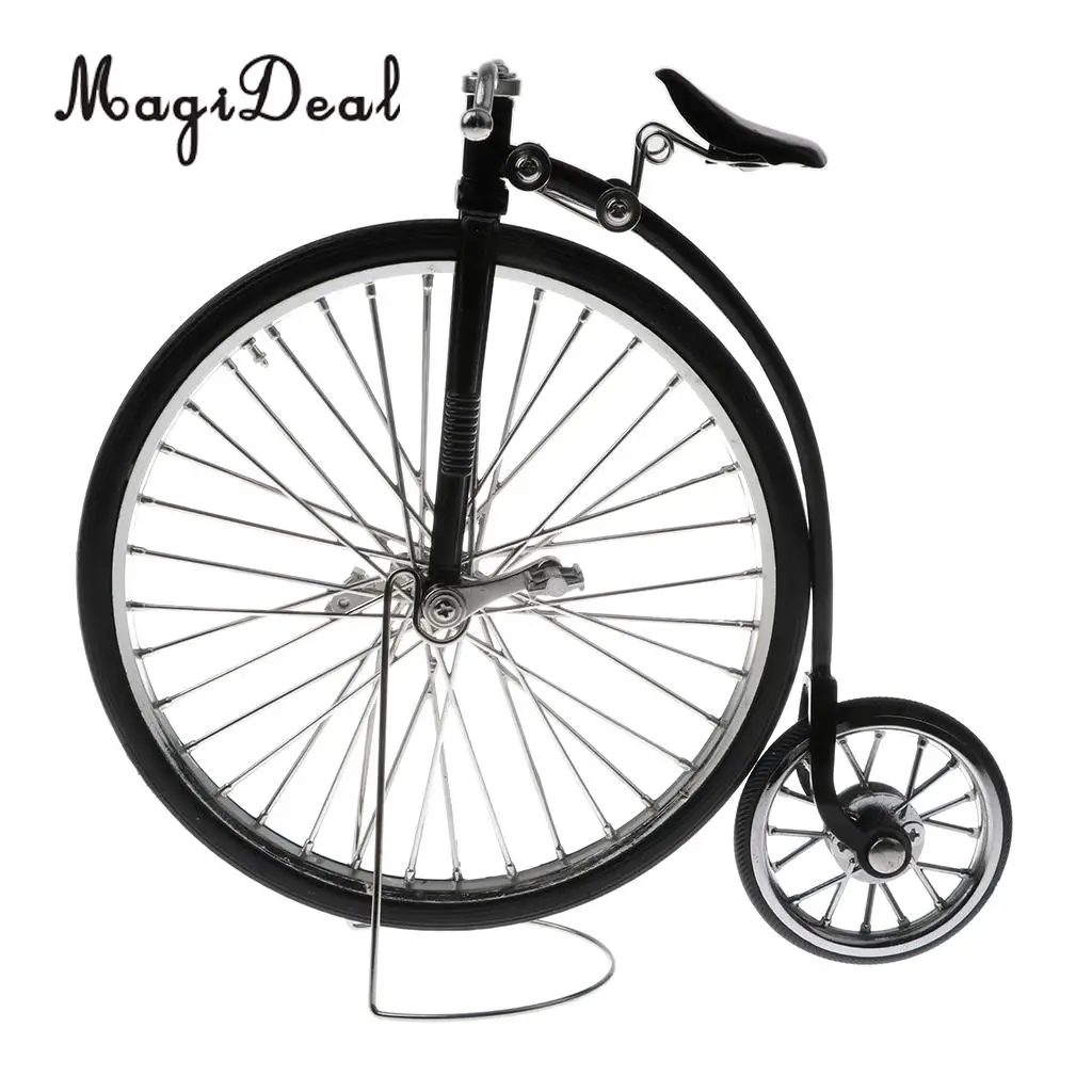 Retro 1:10 Alloy Miniature Diecast High Wheel Racing Bicycle Bike Model Collection Toy Dest Crafts Children Kids Toy