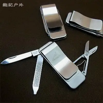 

Multi-functional Combination Tool Portable Creative Super Thin Stainless Steel Wallet Banknote Holder Mini Money Clips 1psc
