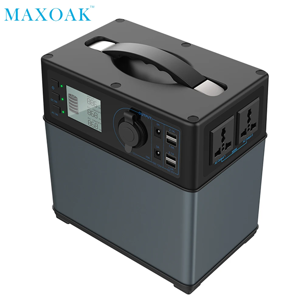 Внешний аккумулятор MAXOAK на солнечной батарее зарядное устройство 400 Втч внешний