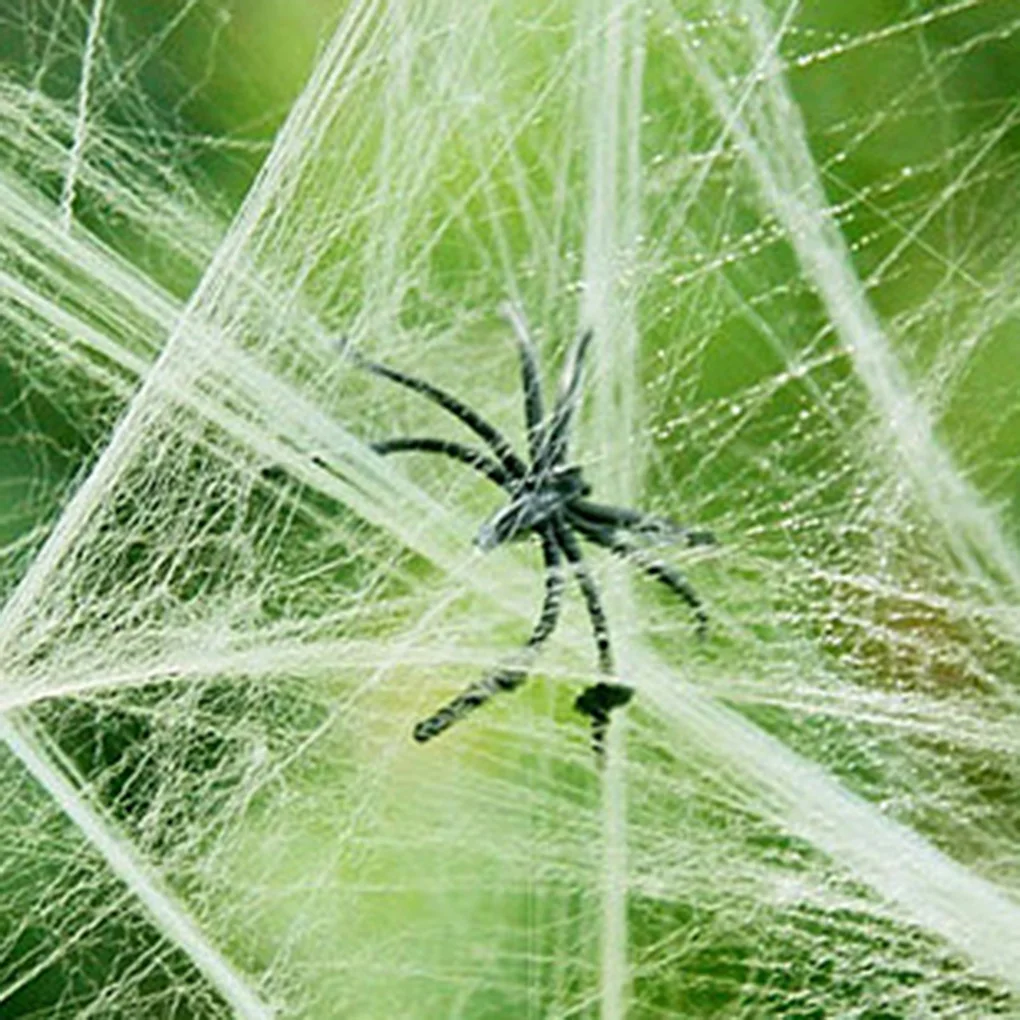 

Halloween Stretchy Spider Web Horror DIY Cobweb Prop for Halloween Scary Party Scene Decoration
