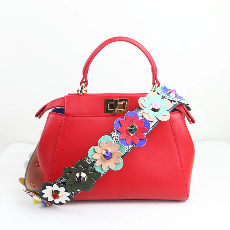2019 Горячая 90 см Красочный цветок Замена сумка Ремни PU кожаный кошелек ручки для ремень для сумки сумка аксессуары 924
