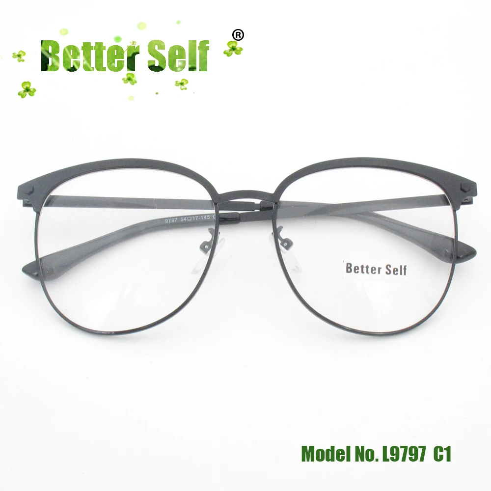 Better Self L9797 Korean Style Spectacles Retro Metal Eyeglasses