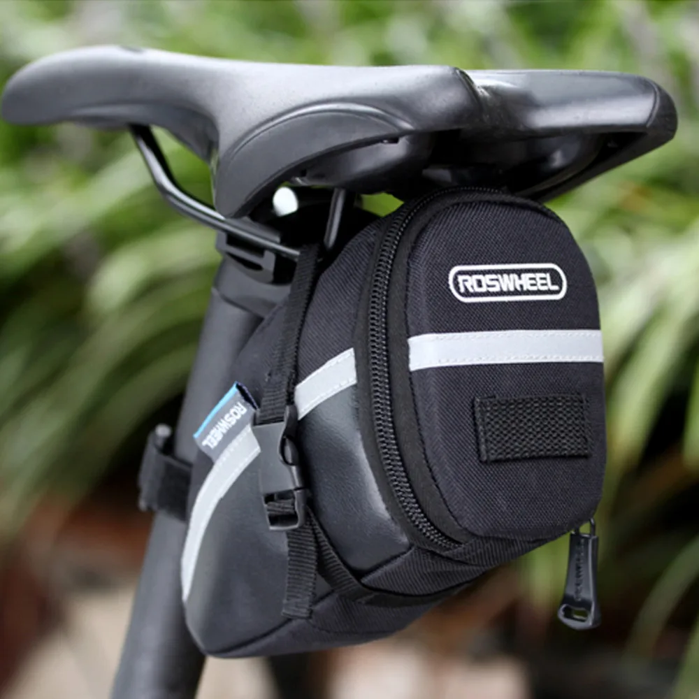 

ROSWHEEL 1.2L Portable Waterproof Bike Saddle Bag Cycling Seat Pouch Bicycle Tail Rear Pannier