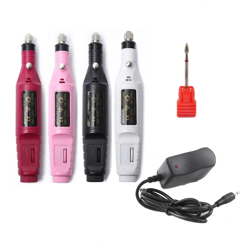 

1set Pro Electric Nail Drill Bits Mill Gel Polish Cuticle Cutter Machine for Manicure Nail Tips Pedicure File New Indicator Plug