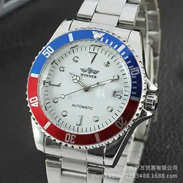 Модные мужские Роскошные брендовые часы с календарем Isplay из нержавеющей стали, автоматические механические наручные часы - Цвет: As Picture Show