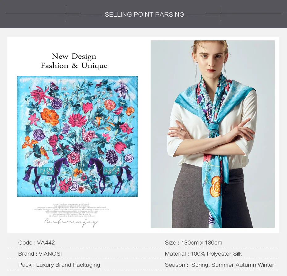 2 floral scarf