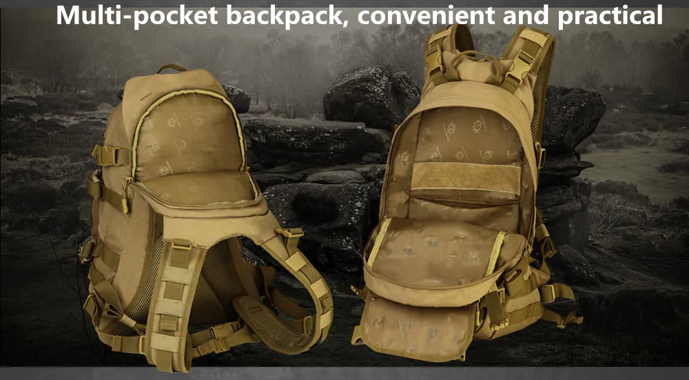 Военный тактический рюкзак для наружного использования Треккинг Спорт 25л Водонепроницаемый нейлон Кемпинг Туризм Треккинг Камуфляж сумка рюкзак для путешествий