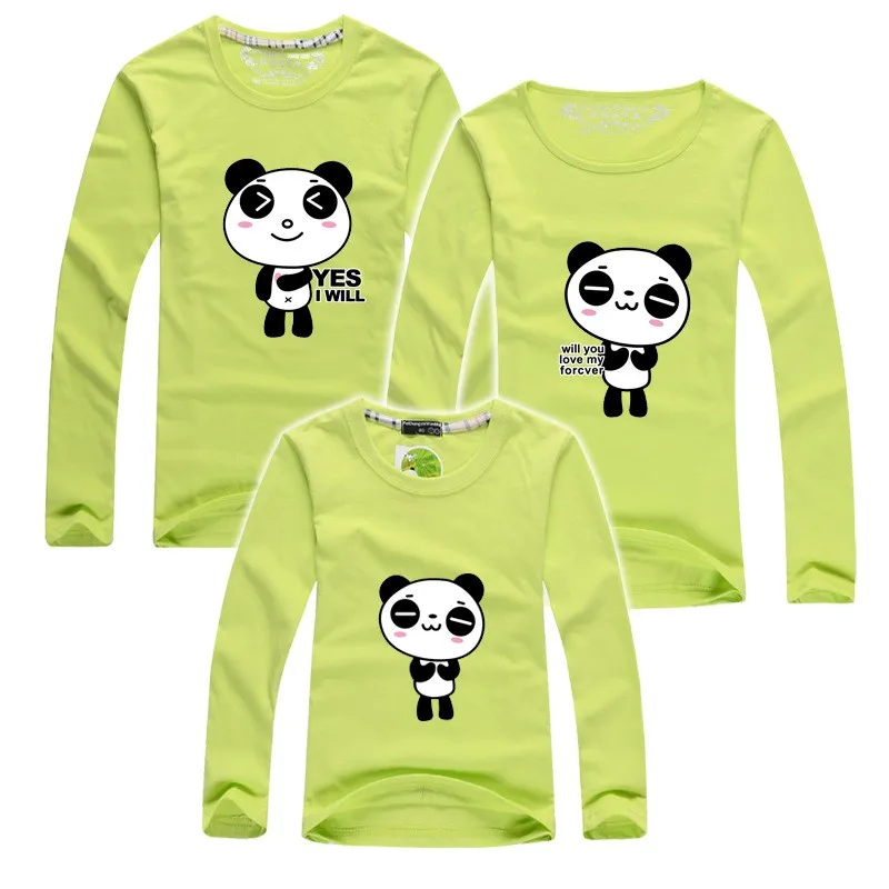Осень г. Семейная одежда панда футболки для женщин одинаковые мамы и дочки одежда «Мама и я» плюс размеры