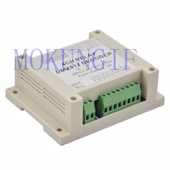 

Mokungif 1pcs AC110-220V 4CH controller Decoder RGB led strip lights DMX-RELAY-4CH-220 dmx512 3P relays use for led lamps