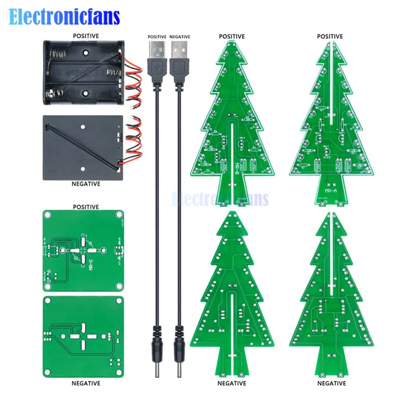 3D Рождественская елка "сделай сам" Наборы 7 цветов светильник вспышки светодиодный цепи Новогодние ёлки светодиодный