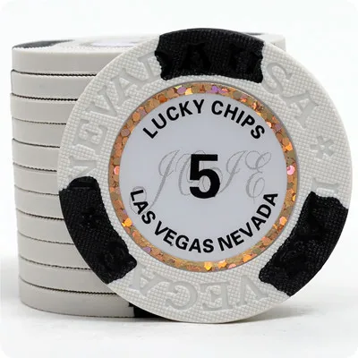 Новое поступление фишки для казино 14 г глиняные фишки для покера Клубные аксессуары многоцветные фишки для покера - Цвет: Par Value 5