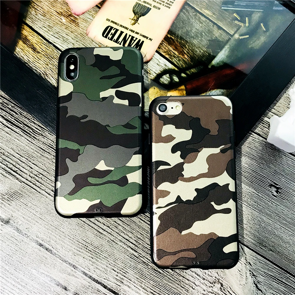 

Retro Camouflage American flag Luminous Case For iphone 7 7plus X 8 6 6S Plus Super Man Matte Hard PC Phone Army style Fundas