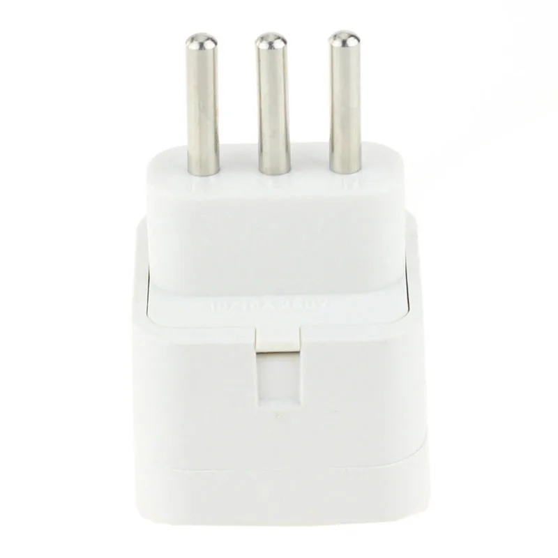 

1 Pc White Universal UK/US/EU/AU to Italy Italian Travel AC Power Adapter Converter Plug