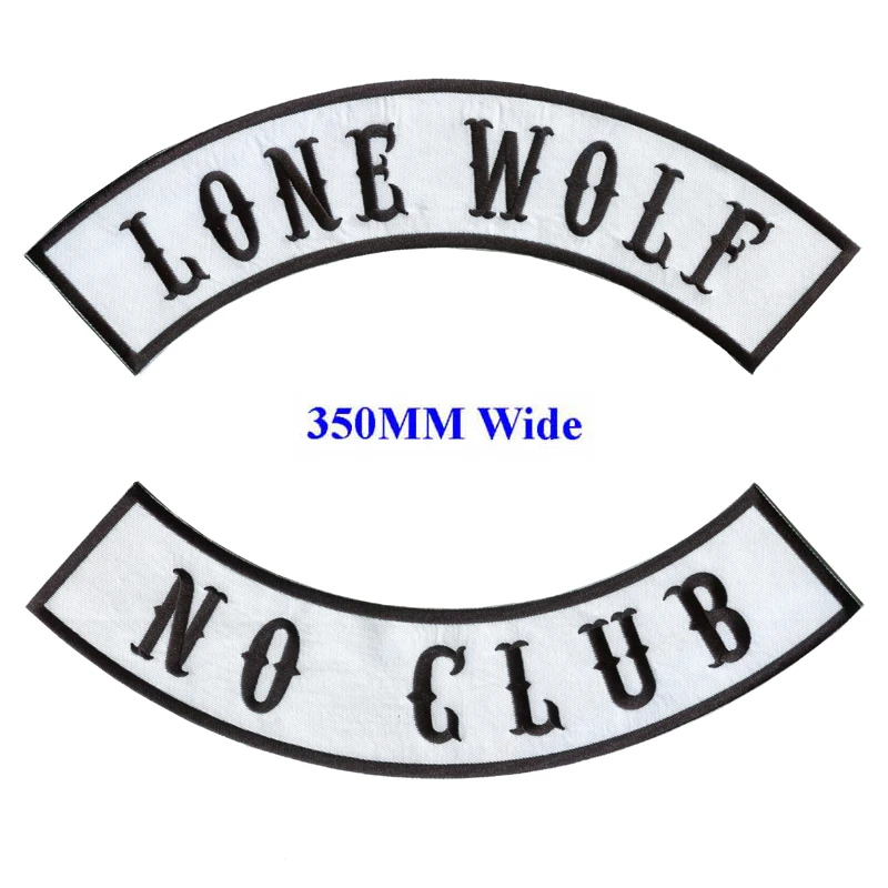 LONE WOLF мотоциклетные байкерские нашивки, железные нашивки для полной спины, куртки, одежда, без клубных вышитых рокерских патчей