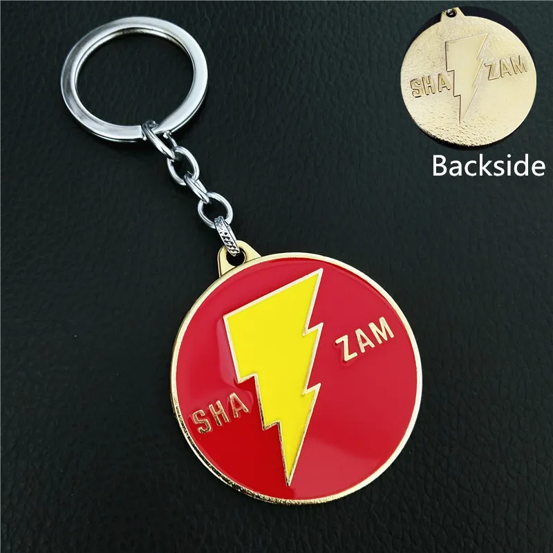 Брелок из фильма Shazam, модные брелки для ключей из сплава с эмалью, держатель 10 шт./партия