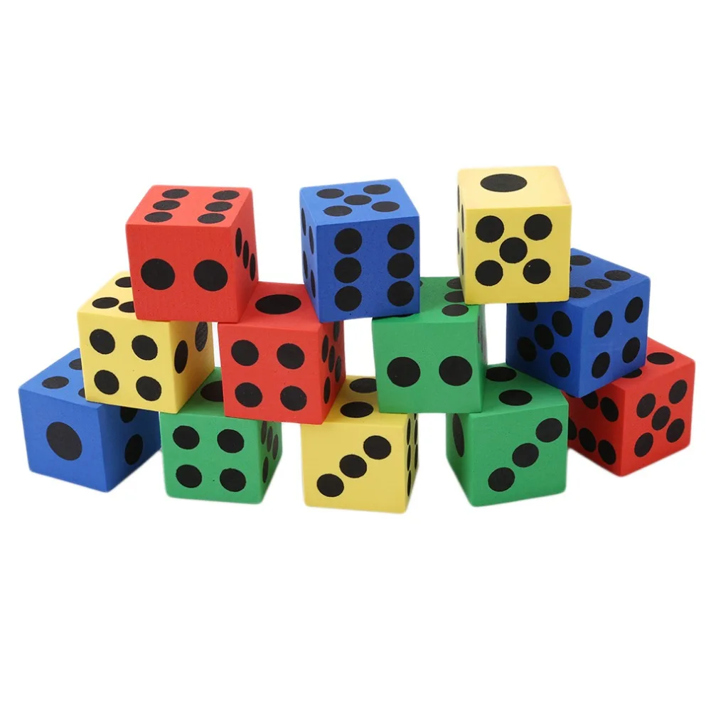 

12pcs Dice Magic Multi Sides Eva Foam Dice Cube Educational Pop for Game Gaming Children Adult Gift Dice Math Toys Playing