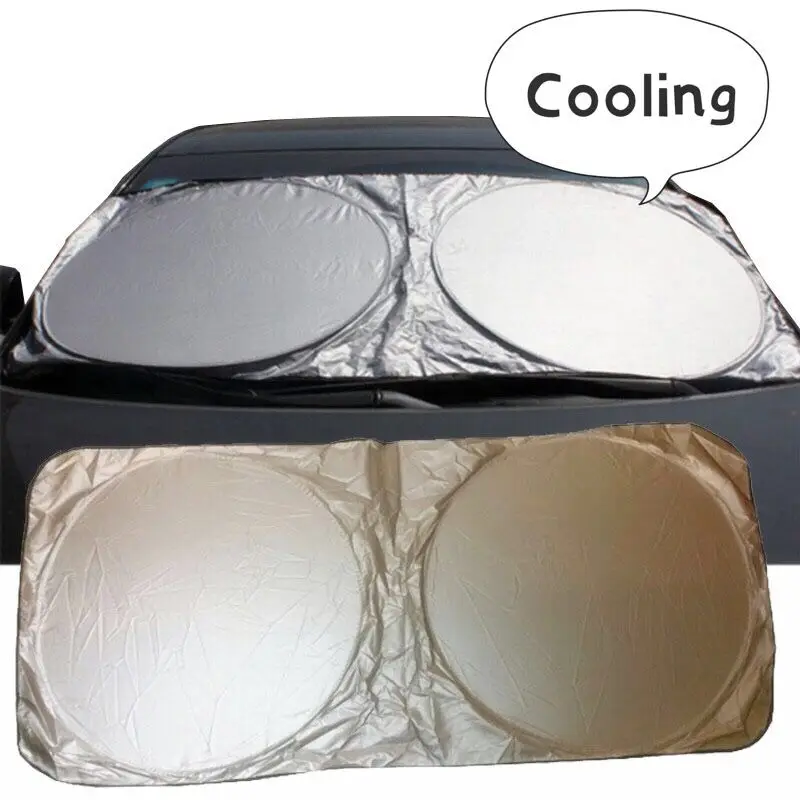 

150X70cm Folding Jumbo Front Rear Car Window Sun Shade Auto Visor Windshield Block Cover Car Windshield Sunshade Car Styling