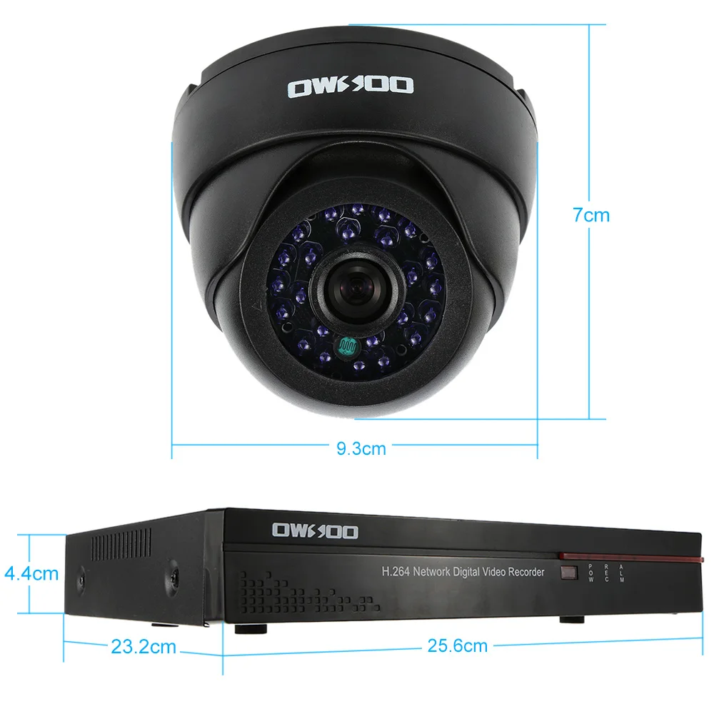 OWSOO 800TVL камера видеонаблюдения системы безопасности 16CH Full CIF DVR цифровой видеорегистратор HDMI 16 шт. PnP инфракрасный Doom IR CUT CCTV камера комплект