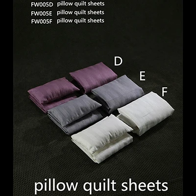 1/6 Scale аксессуары FEELWOTOYS FW005 Одиночная металлическая кровать+ белый матрас или подушка+ одеяло+ простыни набор для 12 дюймов фигурки - Цвет: EGray