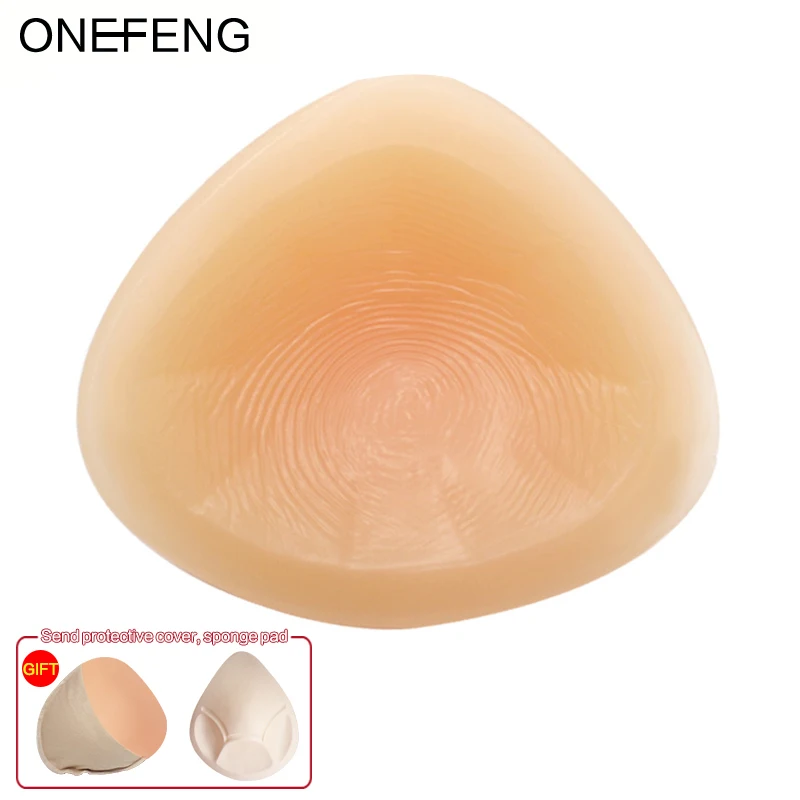 

ONEFENG Wire Free Breast Prosthesis Lifelike Silicone Breast Pad Fake Boob for Mastectomy Bra Women Breast Cancer or Enhancer