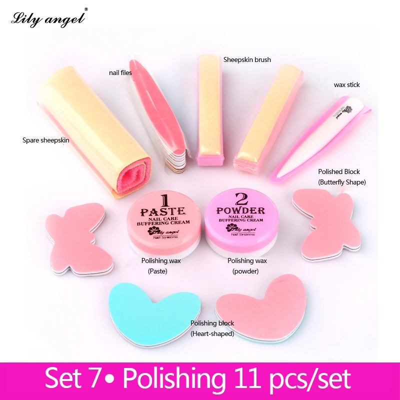  Nail Treatments&Conditioner&Care 11Pcs/Set Nail Polishing Paste&Powder Nail art Manicure Luster Buf