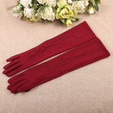 Осень зима новые женские перчатки средней и длинной секции закрученный бархат палец сенсорный рукав теплые женские BL024N1