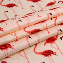 100*147 см Фламинго печатный хлопок Поплин Ткань для рубашки