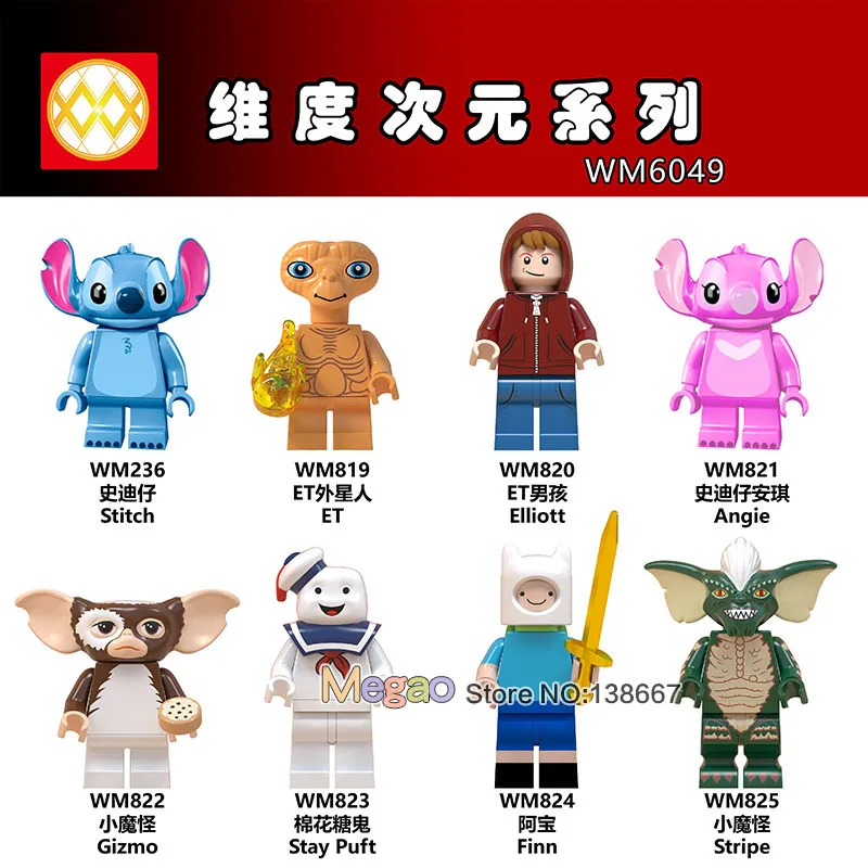 

Toy Story 4 Forky Bunny Alien Woody Jessie Buzz Lightyear Gaby Stitch Building Blocks Bricks Friends Dolls Children Kids Gift