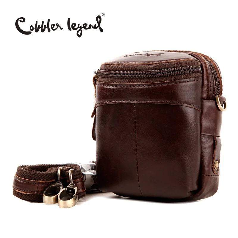 

Cobbler Legend Genuine Leather Men's Waist Bag Travel Pack Belt Sling Bum Bag Wallet Purses Phone Pouch High Quality Brand