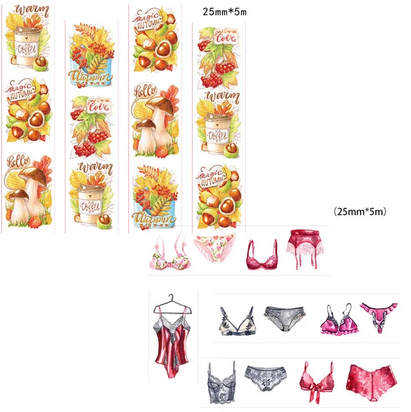 

Beautiful 25mm*5m high quality washi paper tape/Beautiful Harvest Season and Sexy Underwear japan washi tape