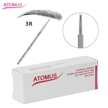 

50pcs Tattoo Needles Shading Blades 3r White Fog Black Liner Eyebrow Lips Microblading Needles 3R Permanent Tattoo Supply