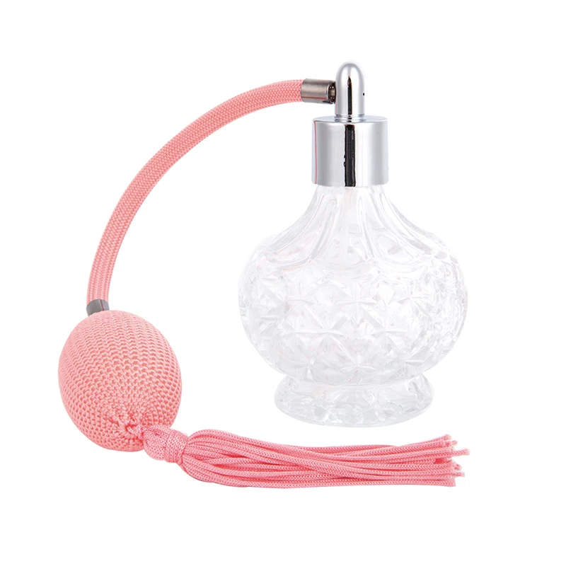 1 шт. Модный женский Винтажный флакон для парфюма, распылитель с длинным распылителем, многоразовые стеклянные бутылки объемом 80 мл - Цвет: Pink