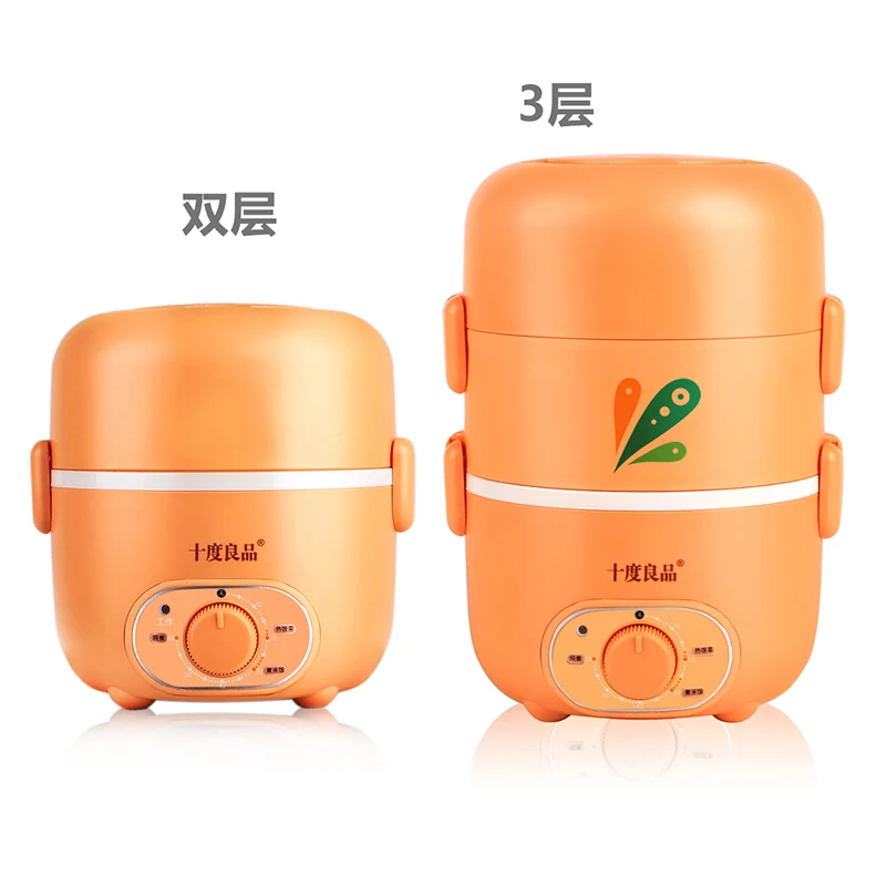 

Electric Lunchbox Rice Cooker Three Layers Vacuum Preservation Timing Heating 1.8L 1-2 People