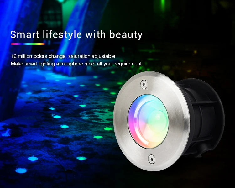 Milight 5 W RGB+ CCT светодиодный подземный свет SYS-RD1 Водонепроницаемый подчиненных лампа наружного освещения телефон APP/WI-FI/Amazon голос Управление