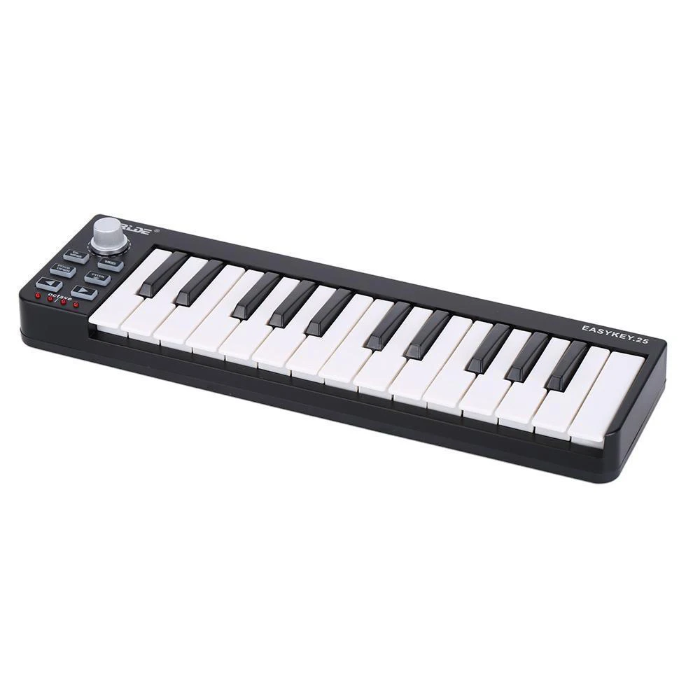 8 клавишная мини клавиатура Easykey 25 с клавишным USB MIDI контроллером|controller music|controller