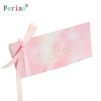 

Ferimo 20pcs Candy Box Vintage Wedding Gifts For Guests Pink Boxes With Silk Ribbon Decoration Wedding Favors