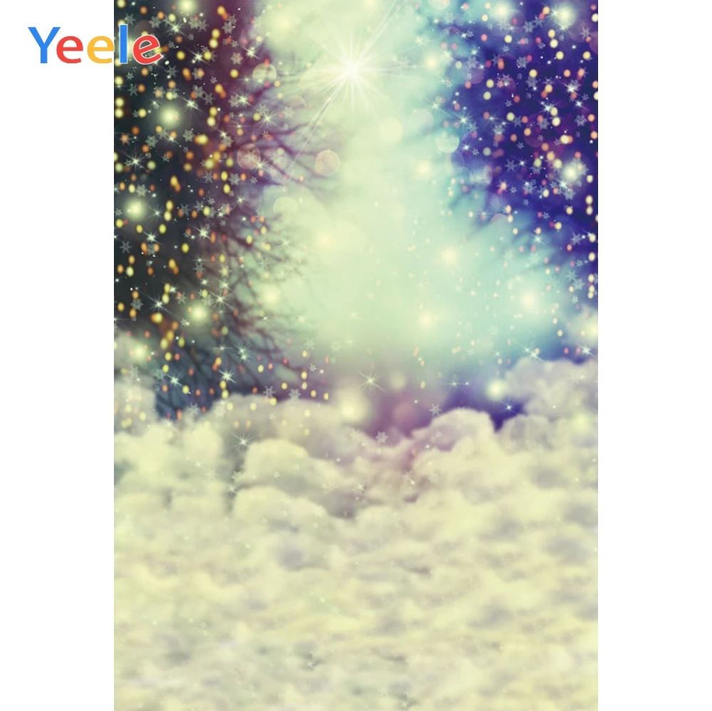 

Yeele Professional Photography Backdrops Cloud Floor LED Light Glitter Pine Bokeh Baby Photographic Backgrounds For Photo Studio